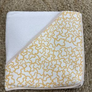 Toalla capa oso blanca/beige