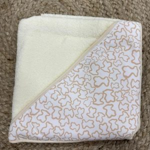 Toalla capa oso beige/beige